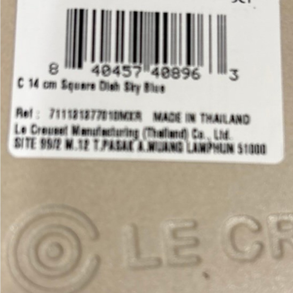 NWT Le Creuset Stoneware 14cm Square Dish, set of 2, Sky Blue - Picture 2 of 7